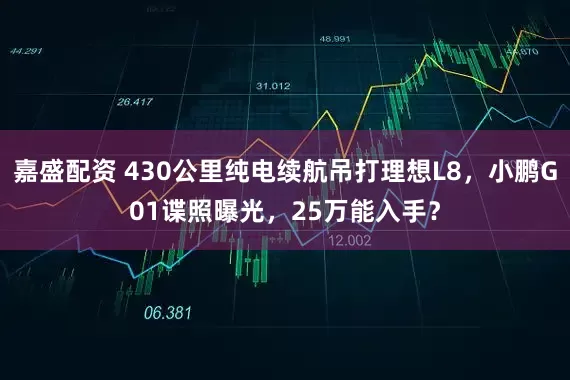 嘉盛配资 430公里纯电续航吊打理想L8，小鹏G01谍照曝光，25万能入手？